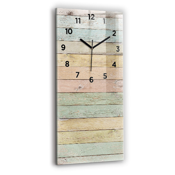 Vertical wall clock Colorful boards