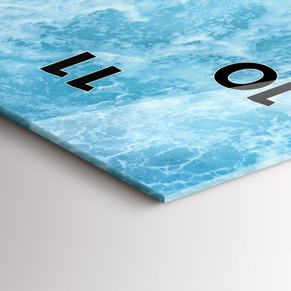 Vertical wall clock Sea water