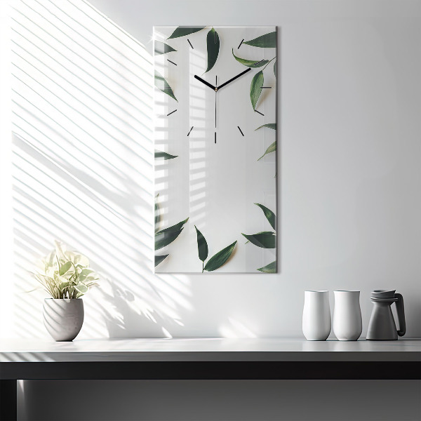 Vertical wall clock Leaf frame