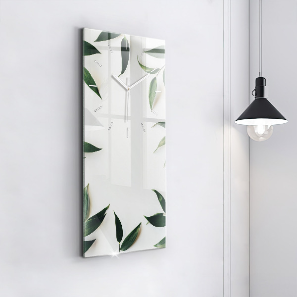 Vertical wall clock Leaf frame
