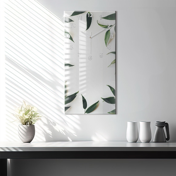 Vertical wall clock Leaf frame