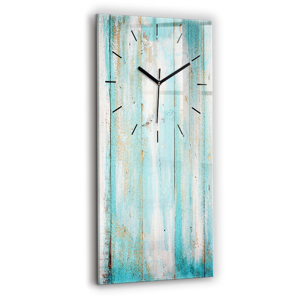 Vertical wall clock Blue boards