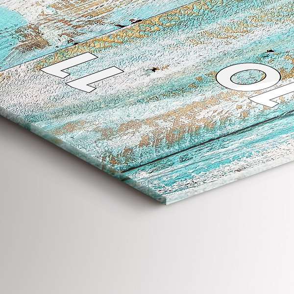 Vertical wall clock Blue boards