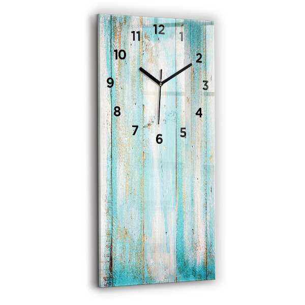 Vertical wall clock Blue boards