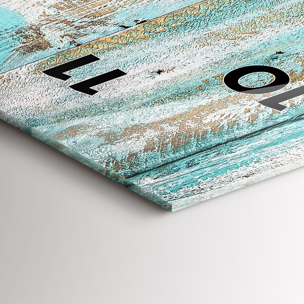 Vertical wall clock Blue boards