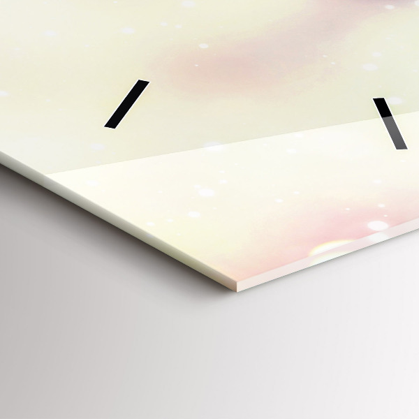 Vertical wall clock Spring flowers