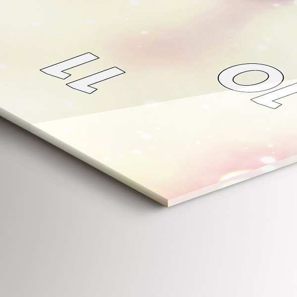 Vertical wall clock Spring flowers