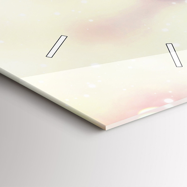 Vertical wall clock Spring flowers