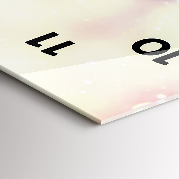 Vertical wall clock Spring flowers