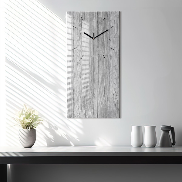 Vertical wall clock Wooden panels
