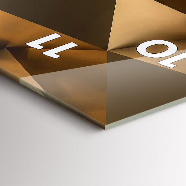 Vertical wall clock Geometric texture