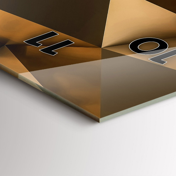 Vertical wall clock Geometric texture