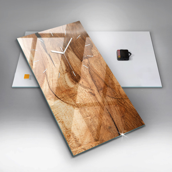 Vertical wall clock Wood texture