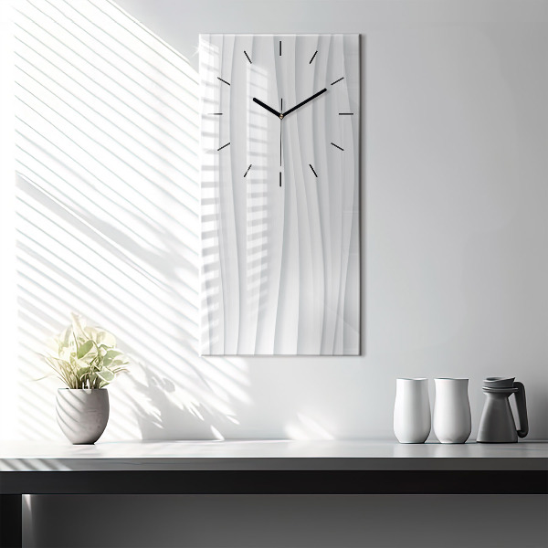 Vertical wall clock Waves texture