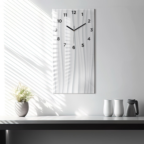 Vertical wall clock Waves texture
