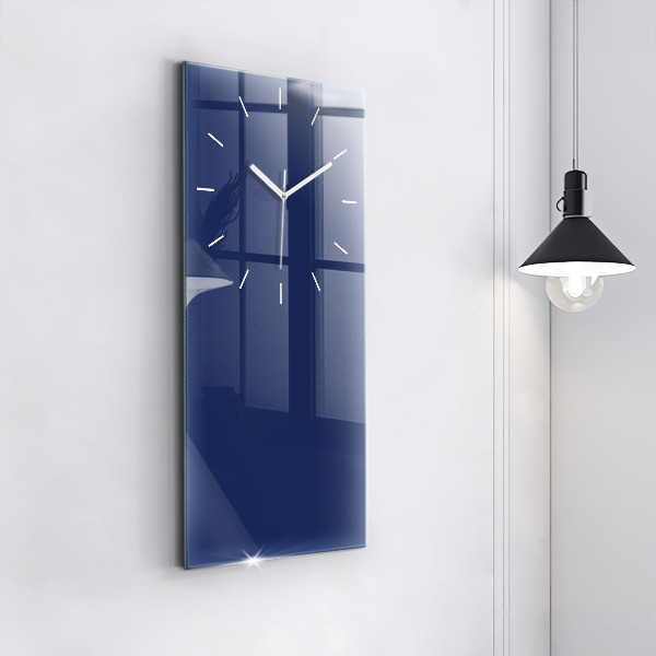 Vertical wall clock Navy blue color