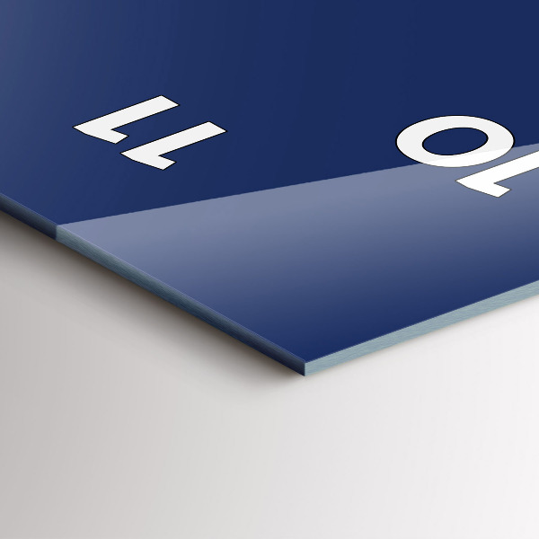 Vertical wall clock Navy blue color