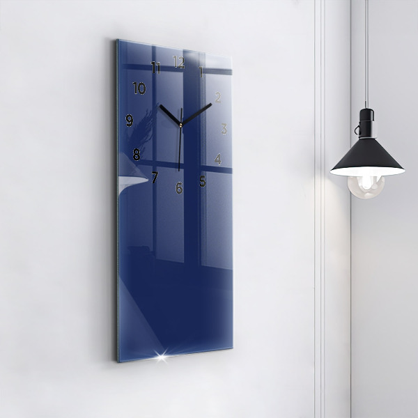 Vertical wall clock Navy blue color