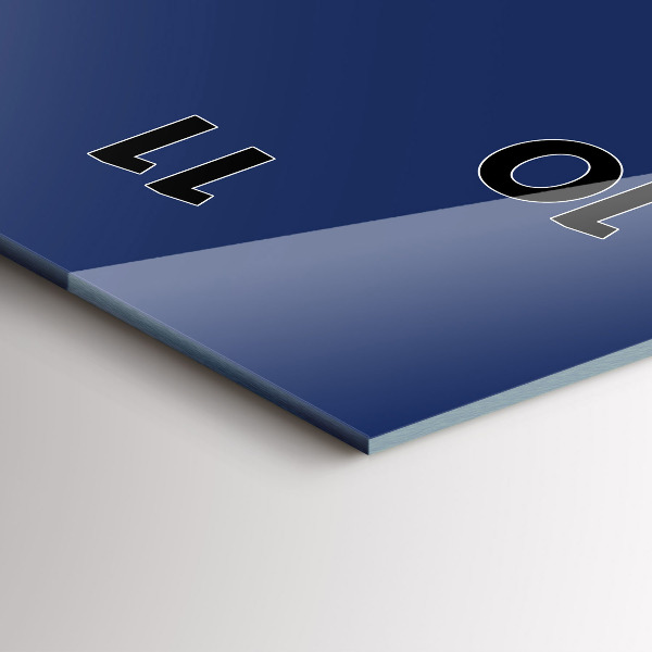 Vertical wall clock Navy blue color