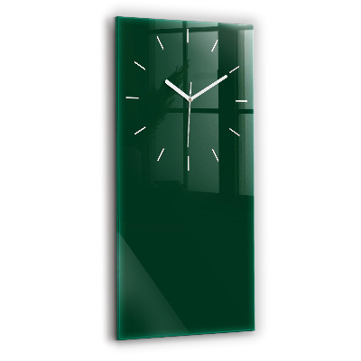 Vertical wall clock Color bottle green