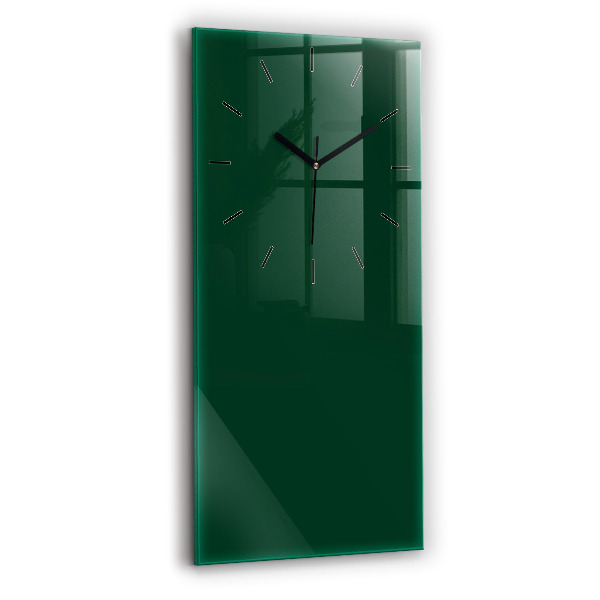 Vertical wall clock Color bottle green