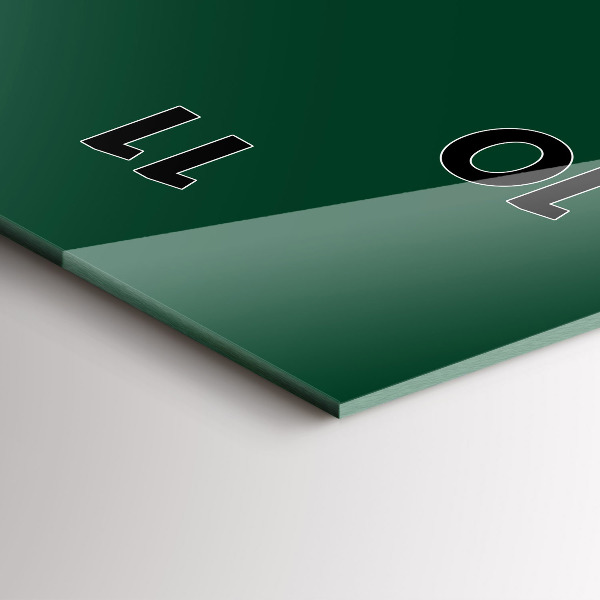 Vertical wall clock Color bottle green