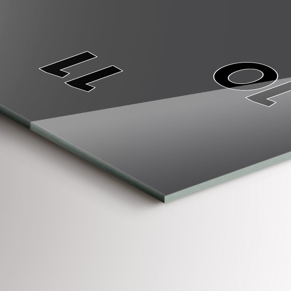 Vertical wall clock Color gray