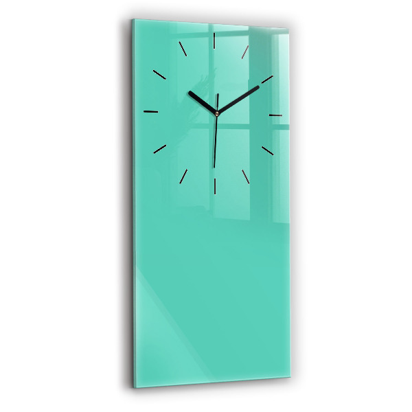Vertical wall clock Turquoise color