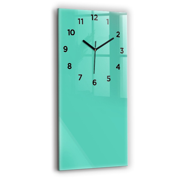 Vertical wall clock Turquoise color