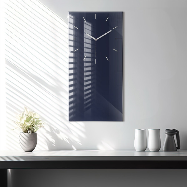 Vertical wall clock Color dark navy blue