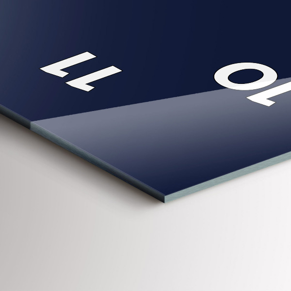 Vertical wall clock Color dark navy blue