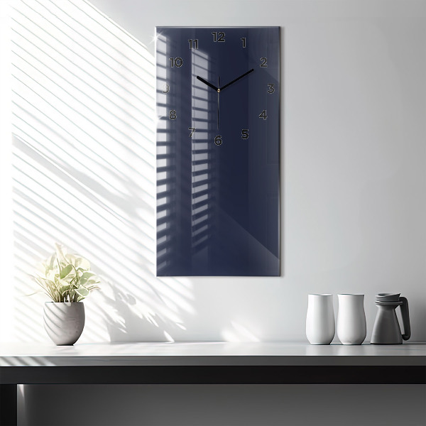 Vertical wall clock Color dark navy blue