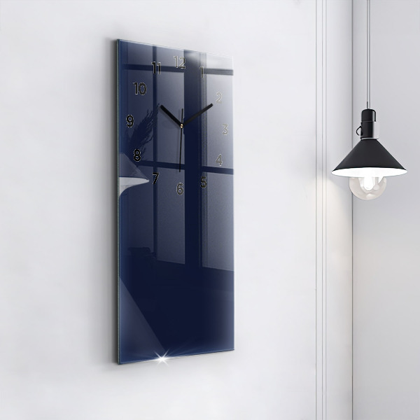 Vertical wall clock Color dark navy blue