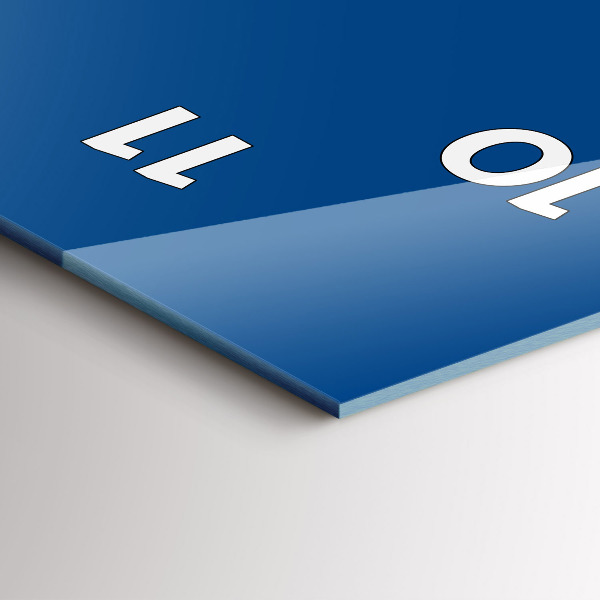 Vertical wall clock Blue color