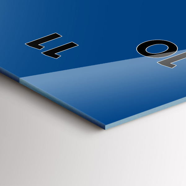 Vertical wall clock Blue color