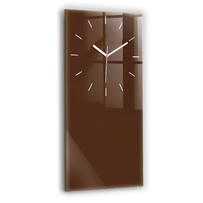 Vertical wall clock Brown color