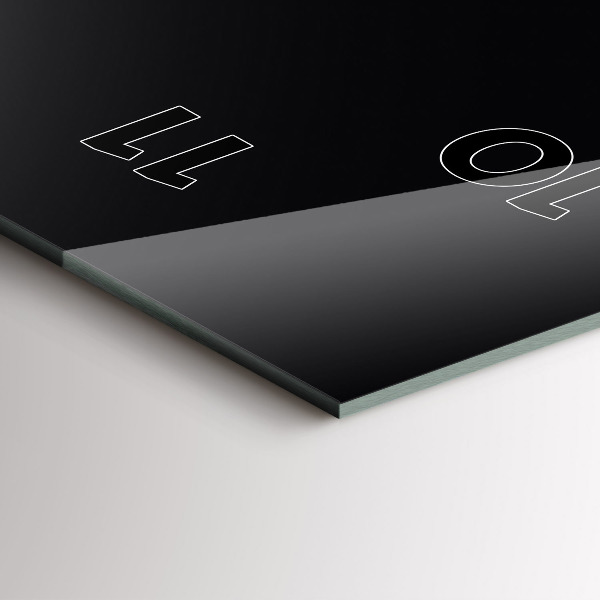 Vertical wall clock Color black