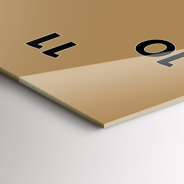 Vertical wall clock Color dark beige