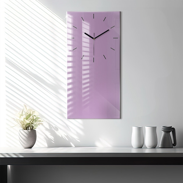 Vertical wall clock Lilac color