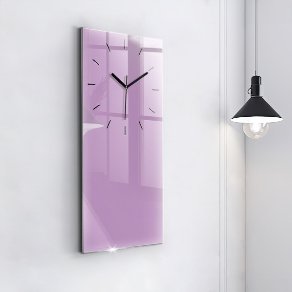Vertical wall clock Lilac color