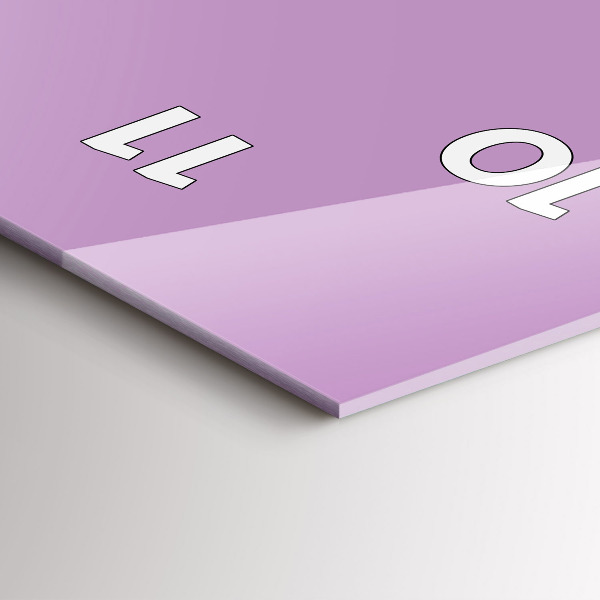 Vertical wall clock Lilac color