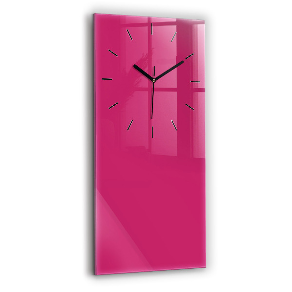 Vertical wall clock Color strong pink