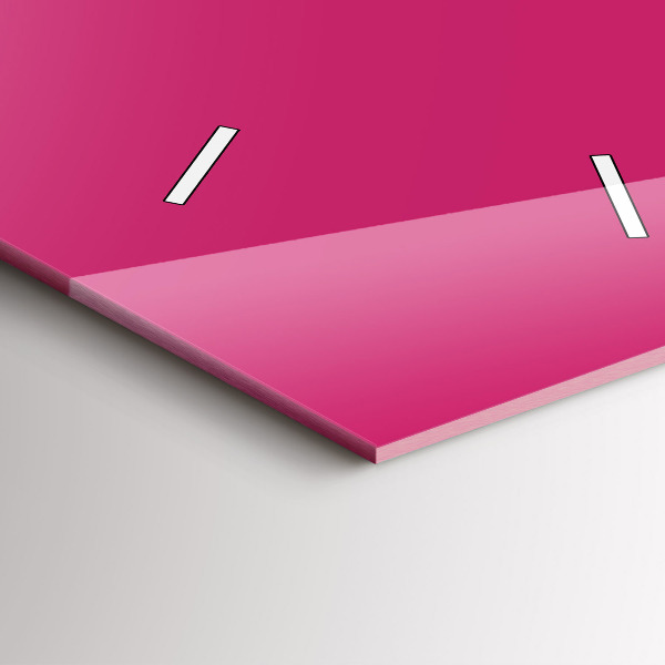 Vertical wall clock Color strong pink