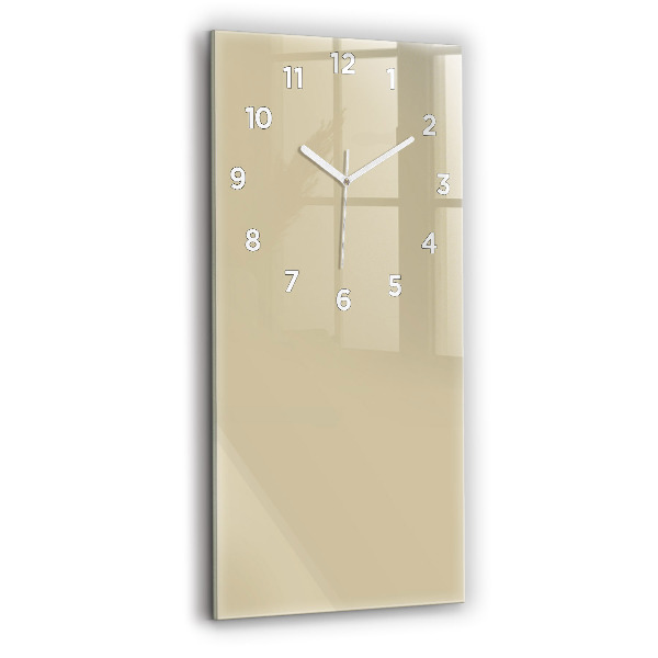 Vertical wall clock Beige color