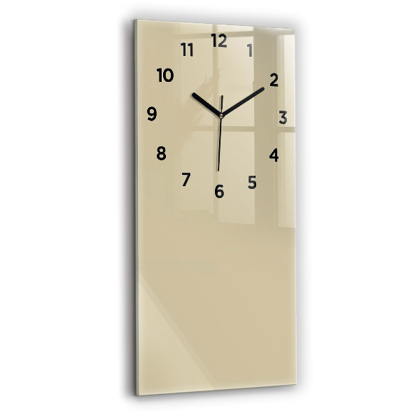 Vertical wall clock Beige color