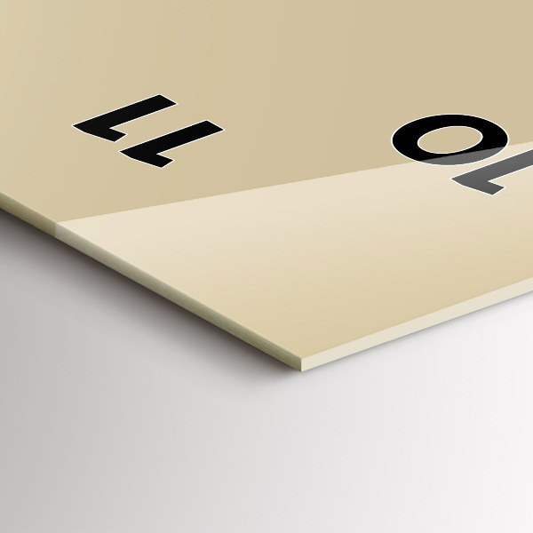 Vertical wall clock Beige color