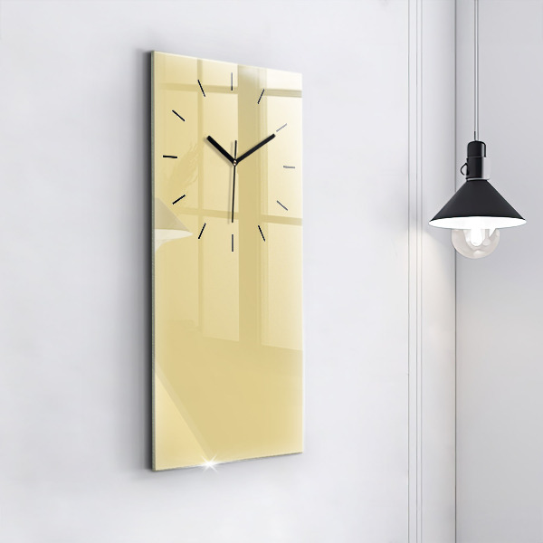 Vertical wall clock Cream color