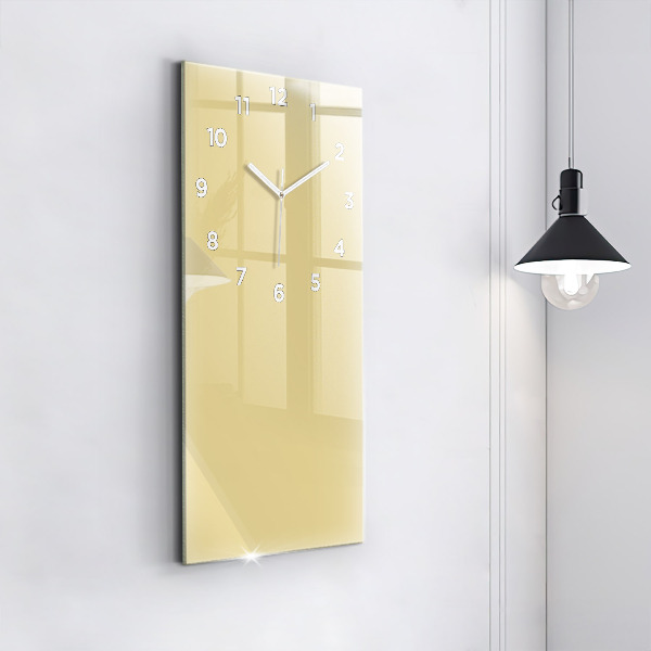 Vertical wall clock Cream color
