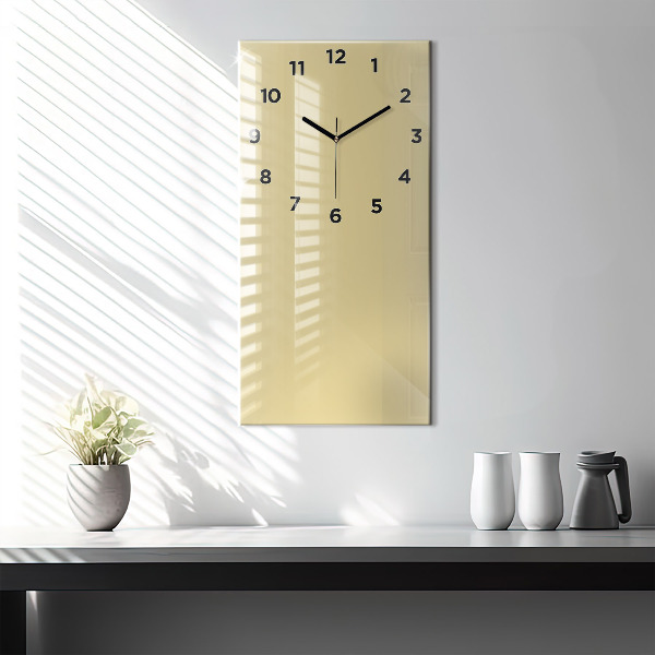 Vertical wall clock Cream color
