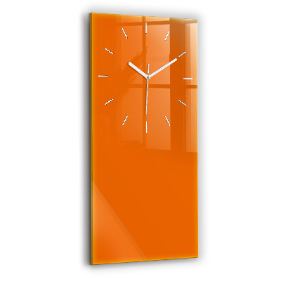 Vertical wall clock Orange color